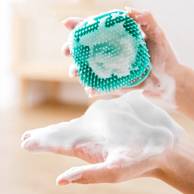 Pet Bathing Brush Soft Silicone Massager Shower Gel