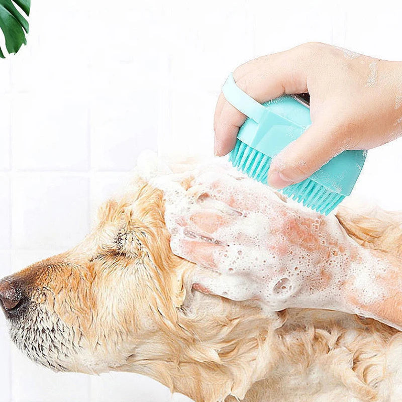 Pet Bathing Brush Soft Silicone Massager Shower Gel
