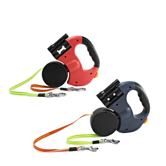 LED Automatic Retractable Traction Rope with Two-Headed