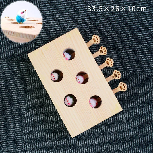 Interactive Wooden Cat Toy – Stimulate, Engage, and Entertain!
