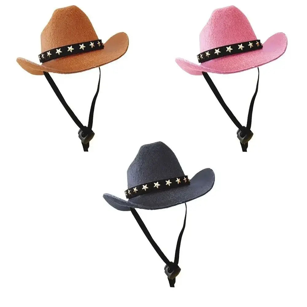 British Pet Dog Hat Star Cowboy Hat