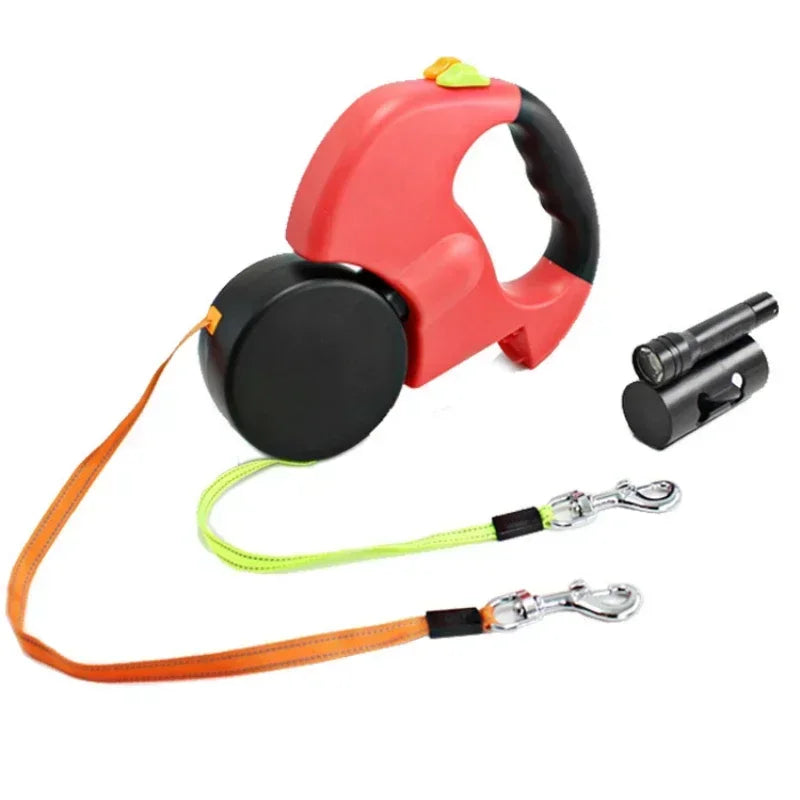 LED Automatic Retractable Traction Rope with Two-Headed