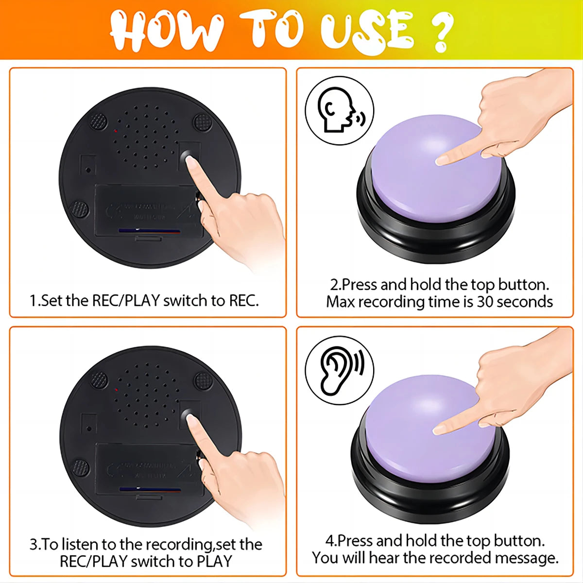 Interactive Recordable Dog Toy – Fun, Portable & Perfect for Training
