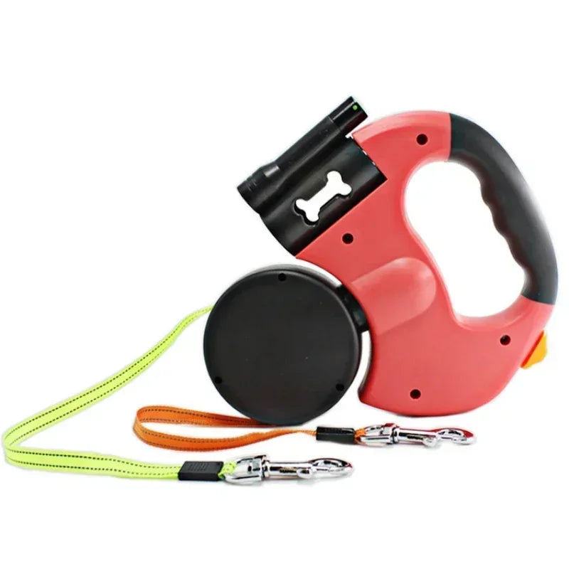 LED Automatic Retractable Traction Rope with Two-Headed