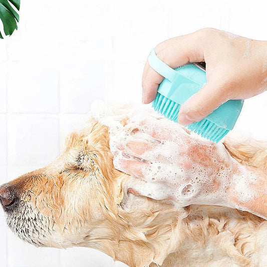 Pet Bathing Brush Soft Silicone Massager Shower Gel